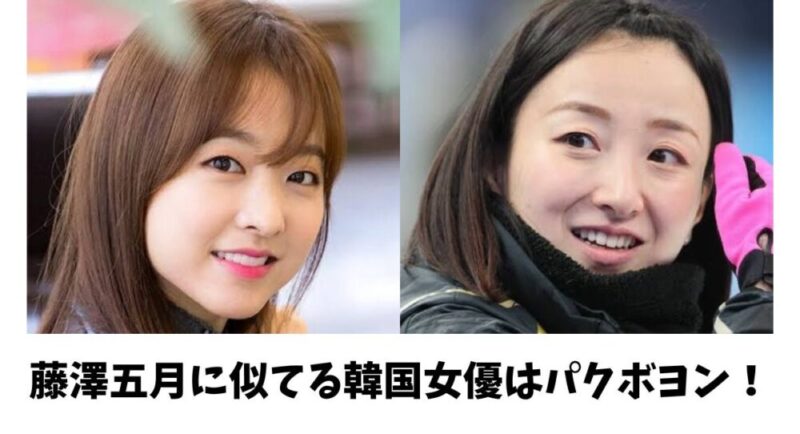 【比較画像】藤澤五月に似てる韓国女優はパクボヨン！韓国でも話題