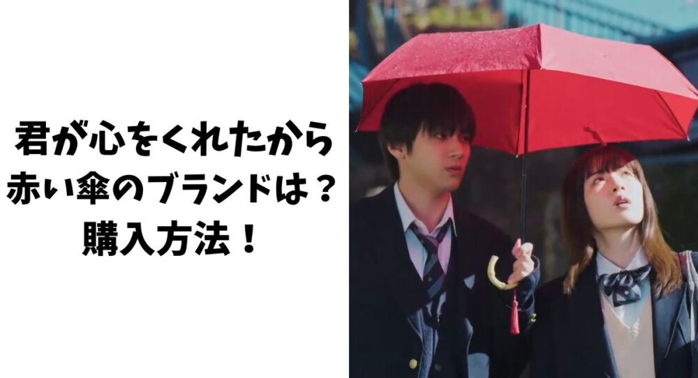 【君が心をくれたから】赤い傘のブランドは？購入方法！